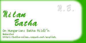 milan batha business card